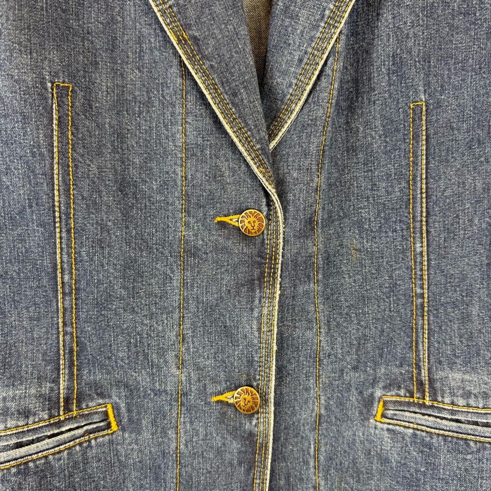 Anne Klein vintage denim tailored denim blazer, Bloomingdale’s y2kSz 6 Petite - Picture 8 of 17
